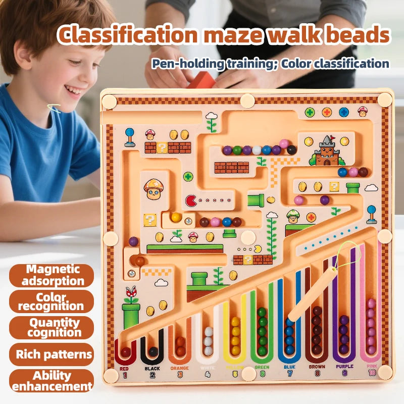 Magnetic Maze Puzzle Educational Logic Learning Toy