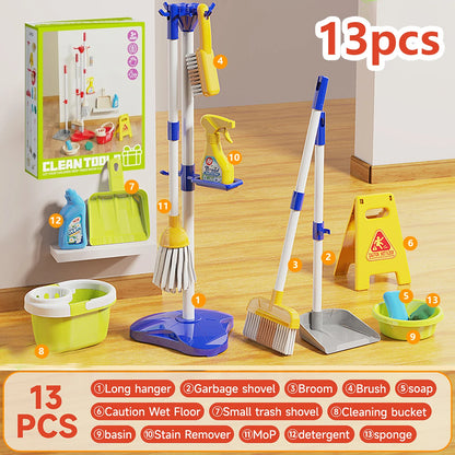 Kids Cleaning Toy Set Pretend Play Montessori Kit