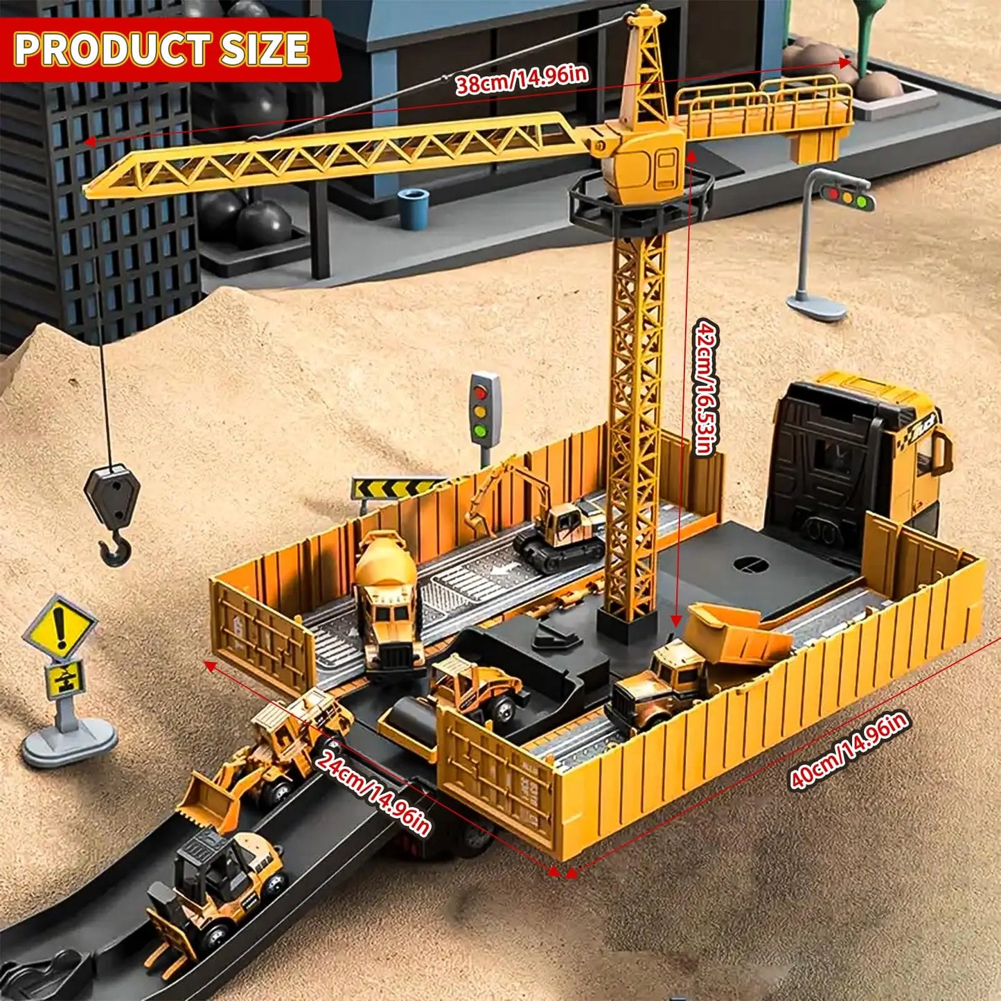 Alloy Construction Vehicle Set STEM Toy for Kids