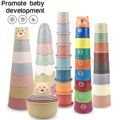 Baby Montessori Stacking Cups Educational Bath Beach Toy