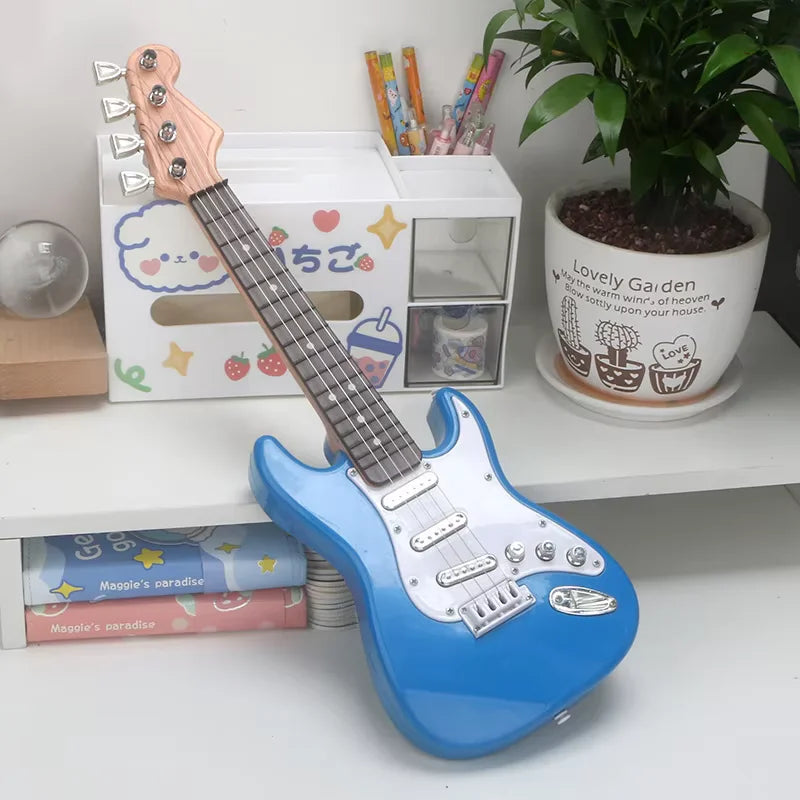 Children's electronic guitar toy, playable simulation, for beginners