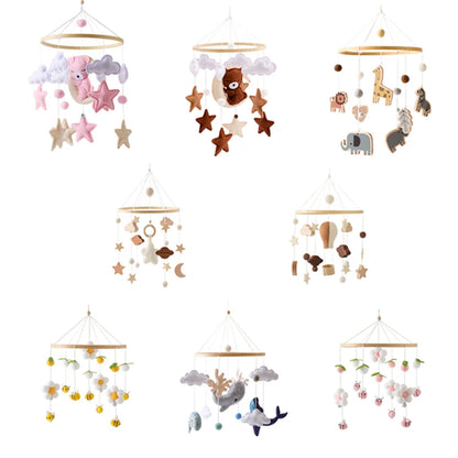 Baby Wooden Crib Mobile Music Bell Hanging Toy