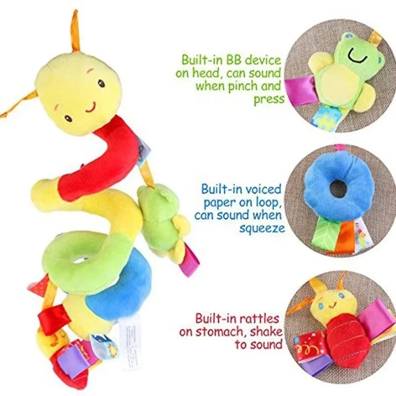 Baby Plush Hanging Rattle Sensory Stroller Toy