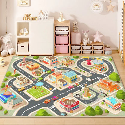 Children Traffic Road Play Living Room Carpet Decoration Home