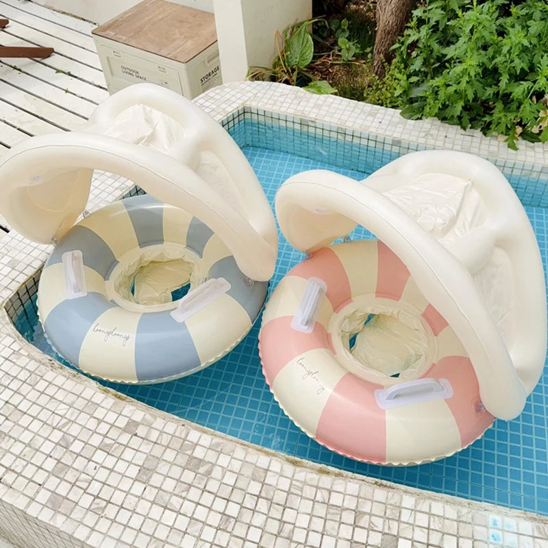 Baby Inflatable Swim Ring with Sunshade Float