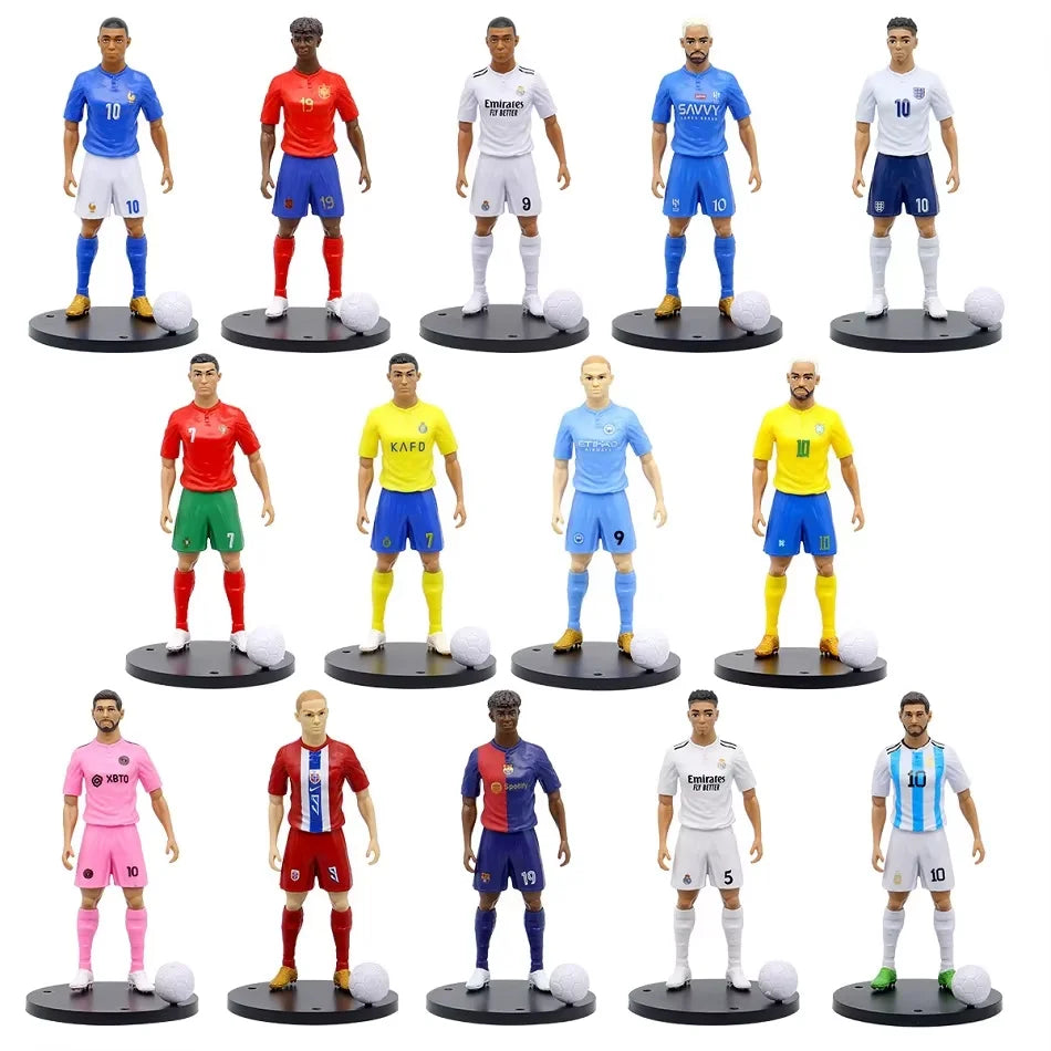 Football Star Action Figures Ronaldo Messi Mbappe Toy