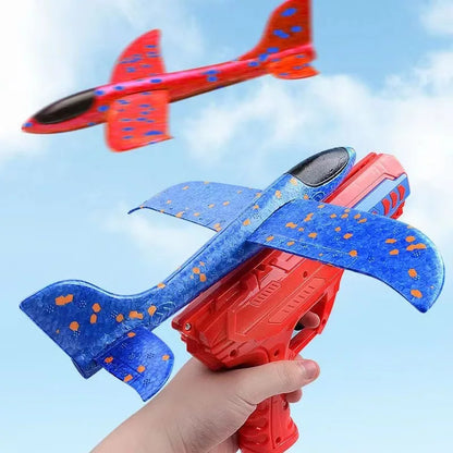 Children's outdoor Ejection Aircraft Toys Foam Aircraft oy gun
