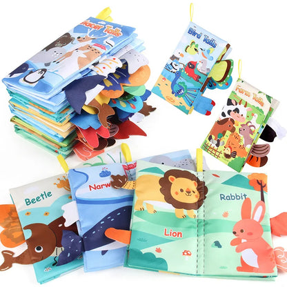 Baby Cloth Book Animal Tail Educational Soft Book