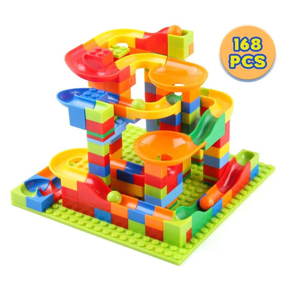 Marble Run Building Blocks Maze Track Toy Set