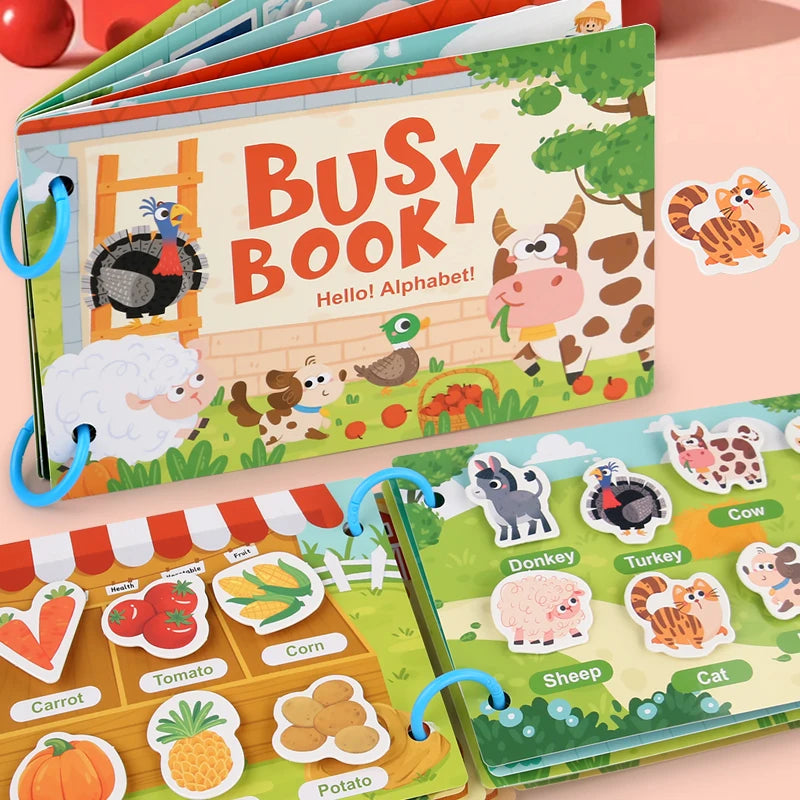 Montessori Baby Busy Book Early Learning Toy