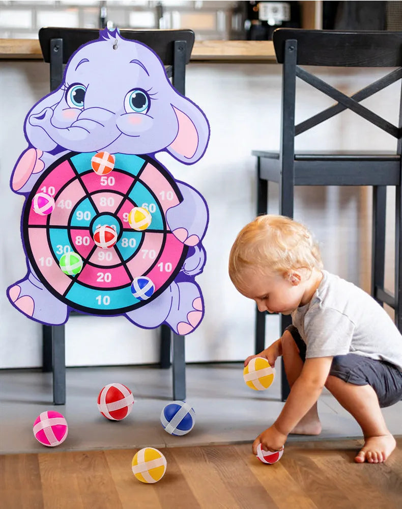 Montessori Animal Dart Board Sticky Ball Toy