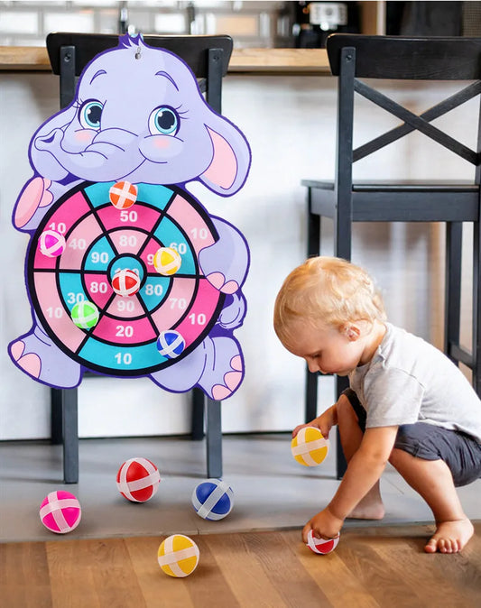 Montessori Animal Dart Board Sticky Ball Toy