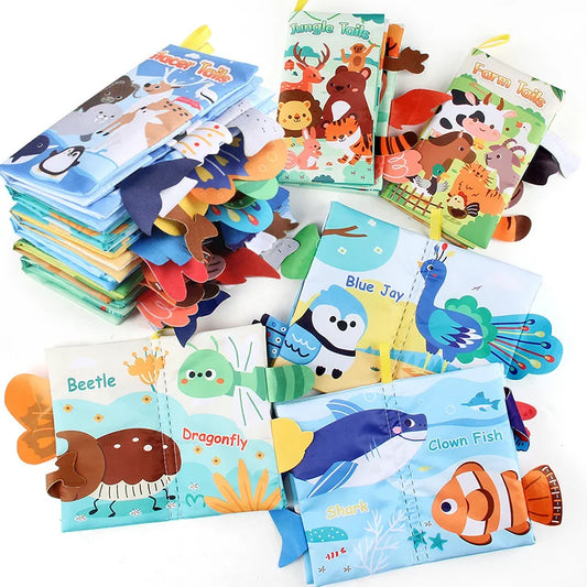 Baby Cloth Book Animal Tail Educational Soft Book