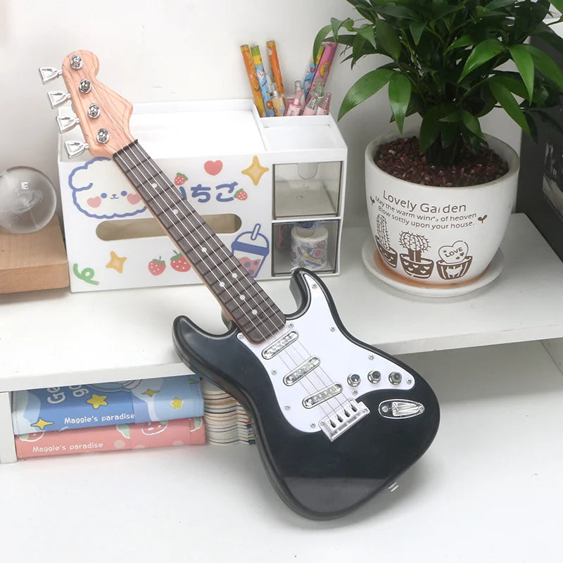 Children's electronic guitar toy, playable simulation, for beginners