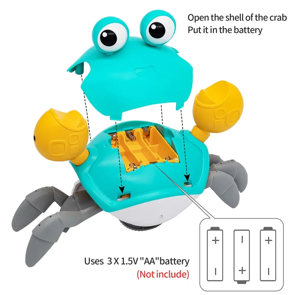 Interactive Crawling Crab Toy with Music for Babies