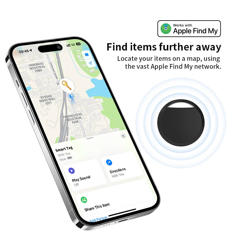 Smart Tracker Compatible with Apple Find My