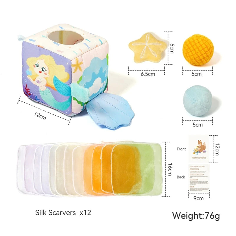 Baby Montessori Silicone Wooden Bead Maze Teether Toy