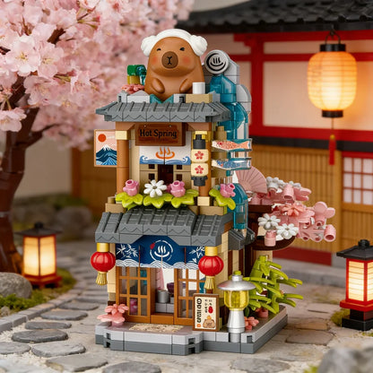 Cute Animal Street Scene Building Blocks | Mini Shop Model Set