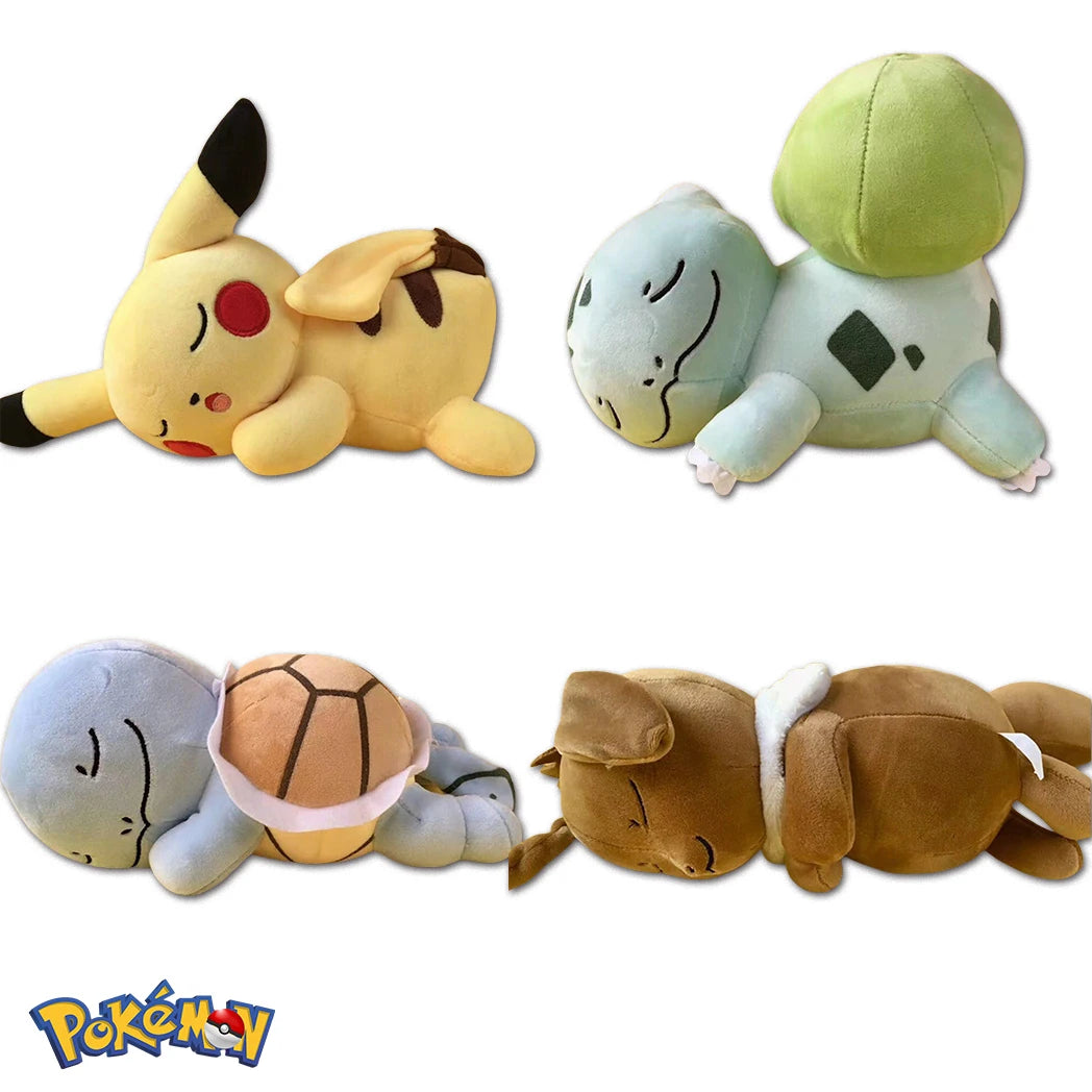 20cm Pokémon Plush Sleeping Pikachu Eevee Toy