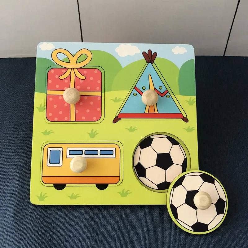 Montessori Wooden Puzzle Toys for Toddlers Learning