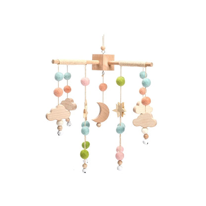 Baby Wooden Crib Mobile Music Bell Hanging Toy