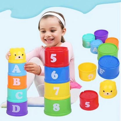 Baby Montessori Stacking Cups Educational Bath Beach Toy