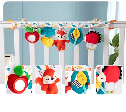 Baby Plush Hanging Rattle Sensory Stroller Toy