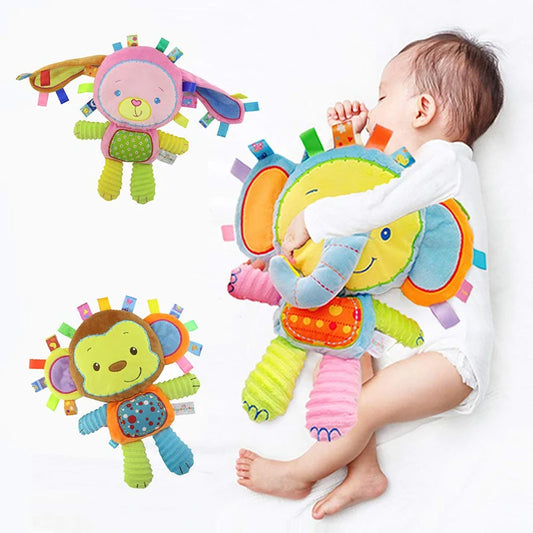 Baby Elephant Lovey Plush Rattle Sensory Toy