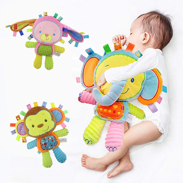 Baby Elephant Lovey Plush Rattle Sensory Toy
