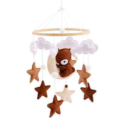 Baby Wooden Crib Mobile Music Bell Hanging Toy