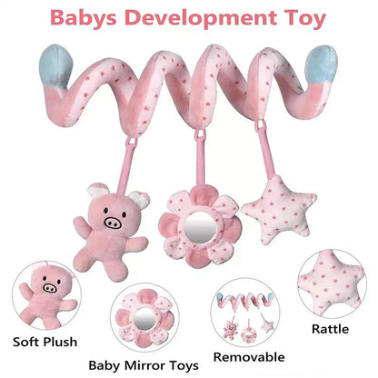 Baby Plush Hanging Rattle Sensory Stroller Toy