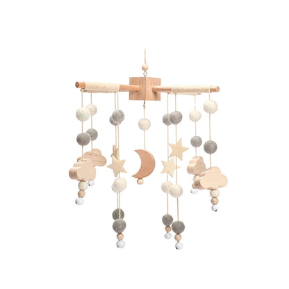 Baby Wooden Crib Mobile Music Bell Hanging Toy