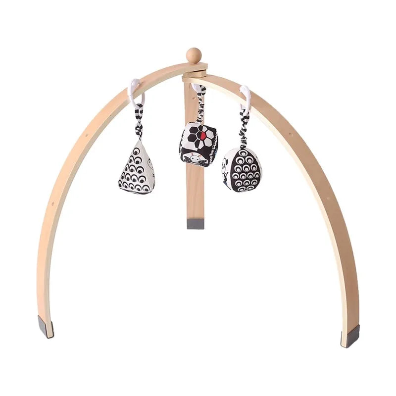 Baby Wooden Rocket Montessori Activity Gym for Newborns