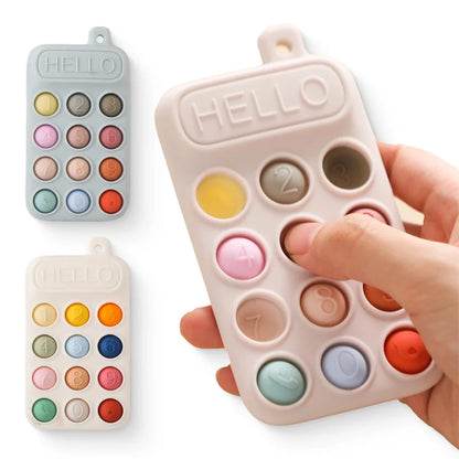 Baby Silicone Phone Teether Toy with Buttons