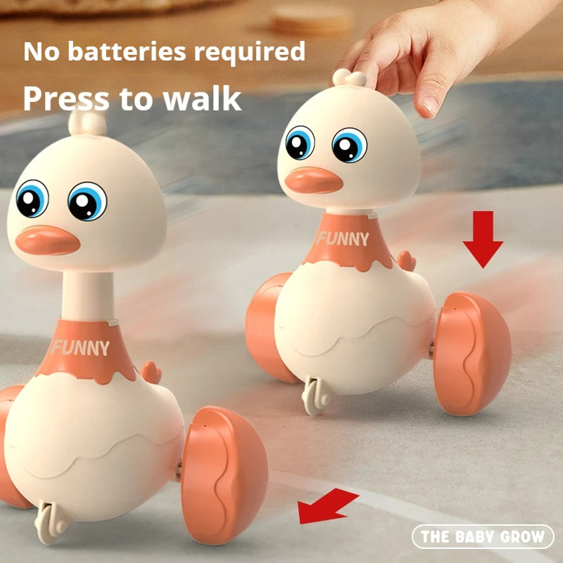Baby Cartoon Duck Inertia Pull Back Toy Cars