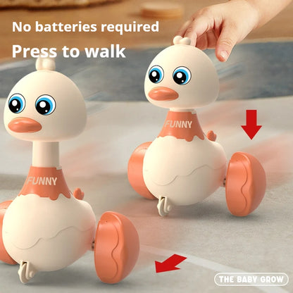 Baby Cartoon Duck Inertia Pull Back Toy Cars