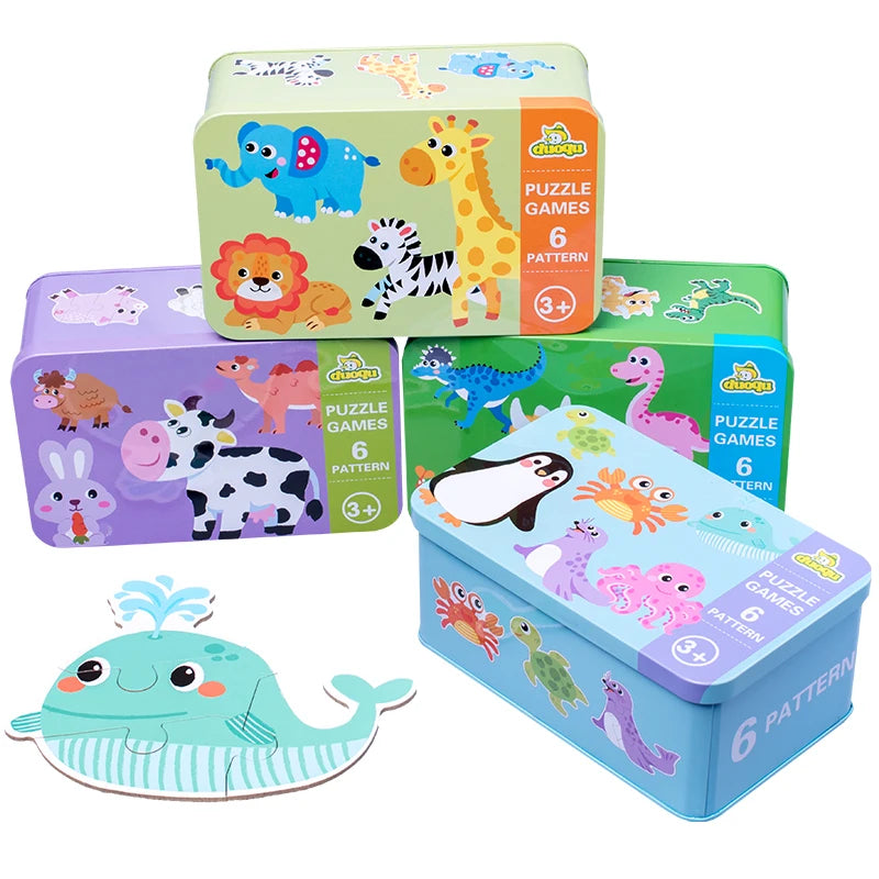 Montessori Wooden 3D Puzzle Toys for Toddlers