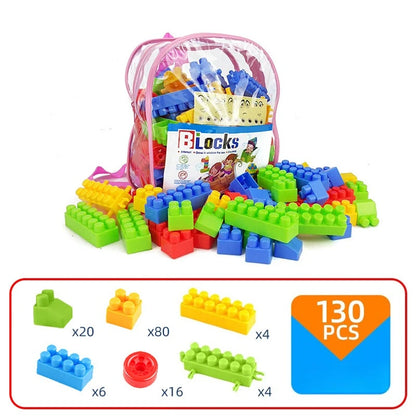130pcs Large Particles of Building Block Toys Assembled Toys