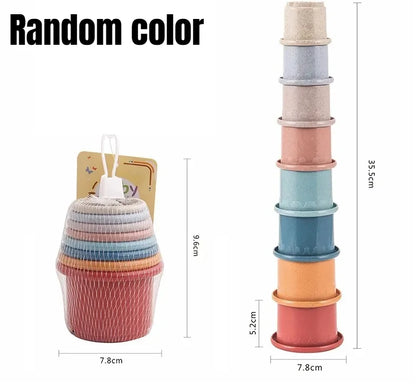 Baby Montessori Stacking Cups Educational Bath Beach Toy