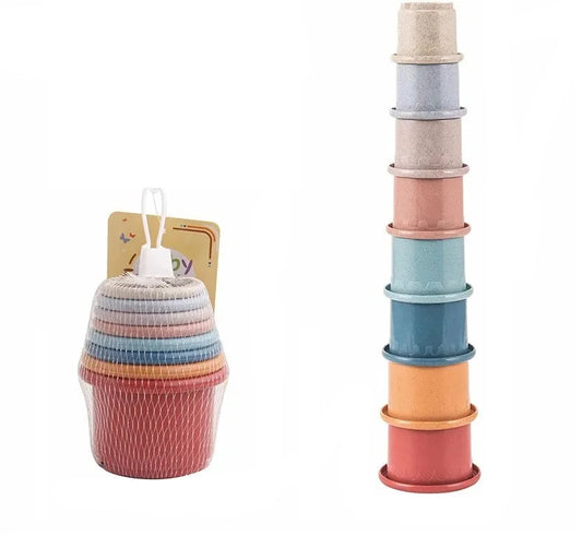 Baby Montessori Stacking Cups Educational Bath Beach Toy
