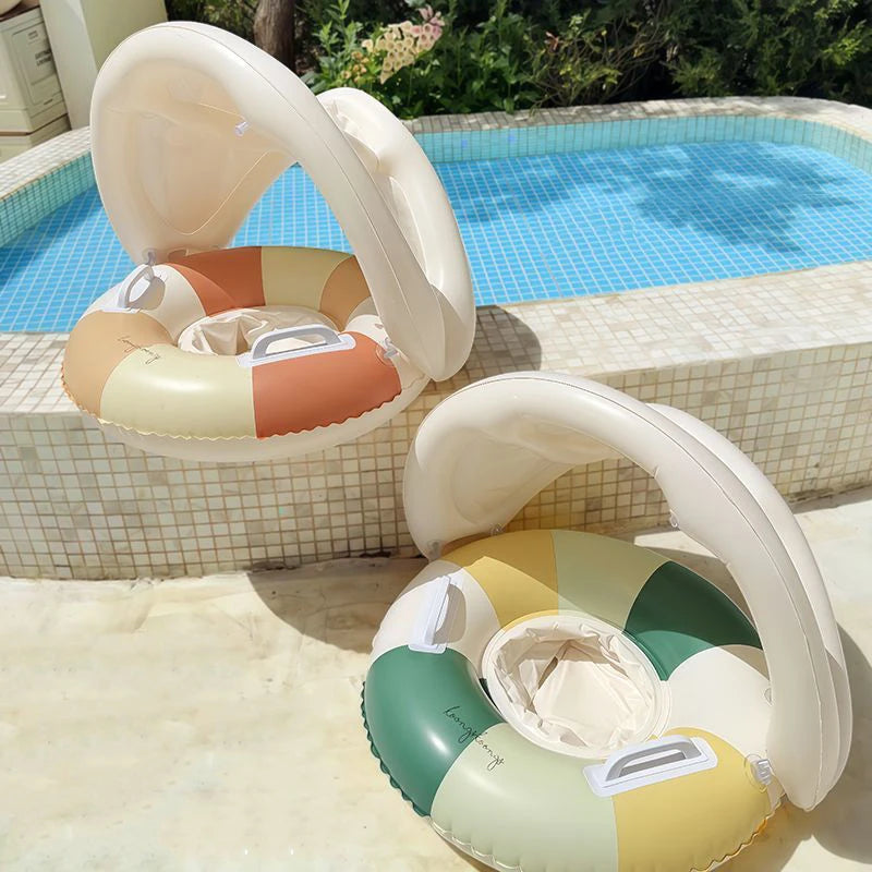 Baby Inflatable Swim Ring with Sunshade Float