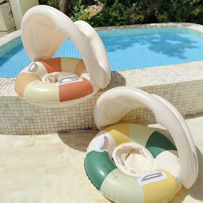 Baby Inflatable Swim Ring with Sunshade Float