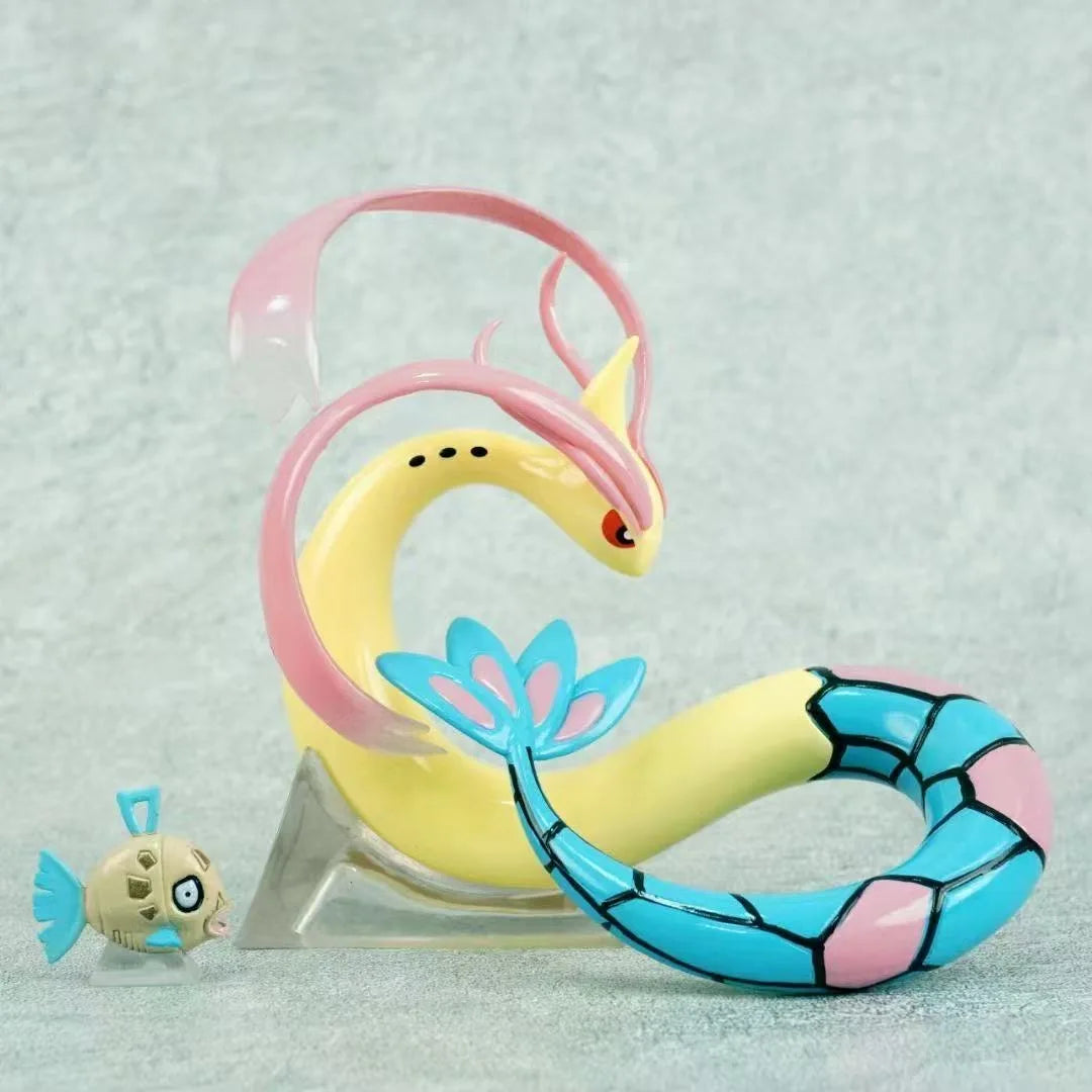 3-12cm Anime Pokemon Figure Milotic Evolutionary Combination