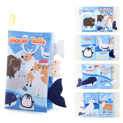 Baby Cloth Book Animal Tail Educational Soft Book
