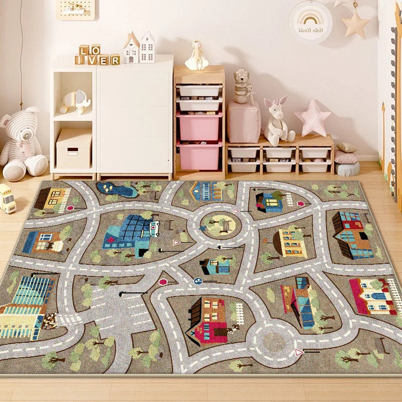 Children Traffic Road Play Living Room Carpet Decoration Home