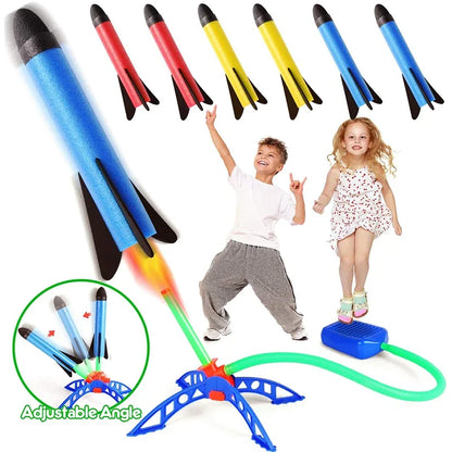 Kids Rocket Foot Pump Air Launcher Outdoor Toy
