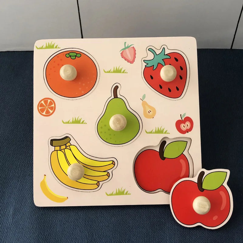 Montessori Wooden Puzzle Toys for Toddlers Learning