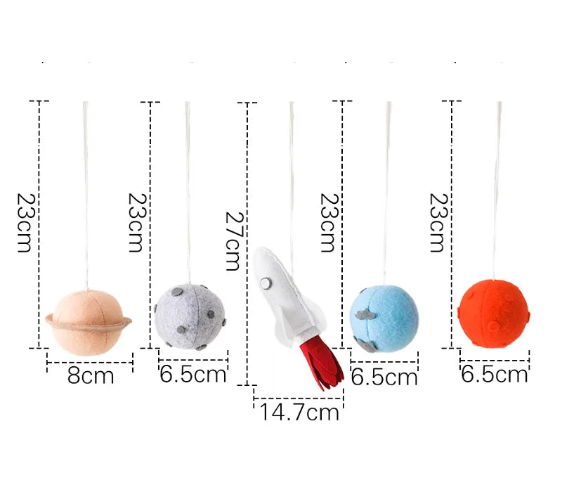 Baby Wooden Rocket Montessori Activity Gym for Newborns