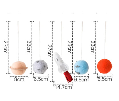 Baby Wooden Rocket Montessori Activity Gym for Newborns
