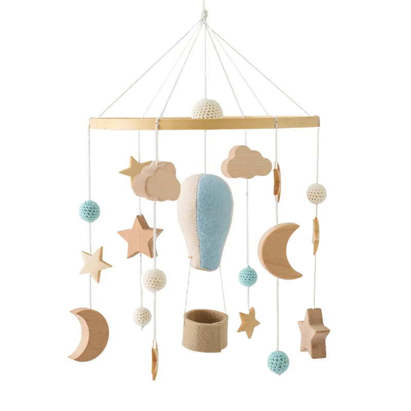 Baby Wooden Crib Mobile Music Bell Hanging Toy